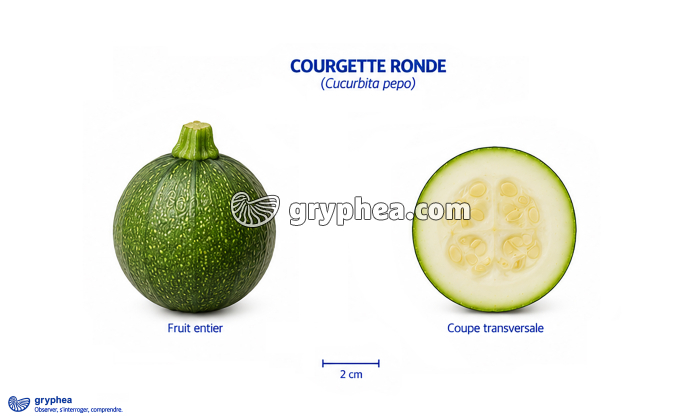 Fruit de la Courgette ronde - gryphea.com